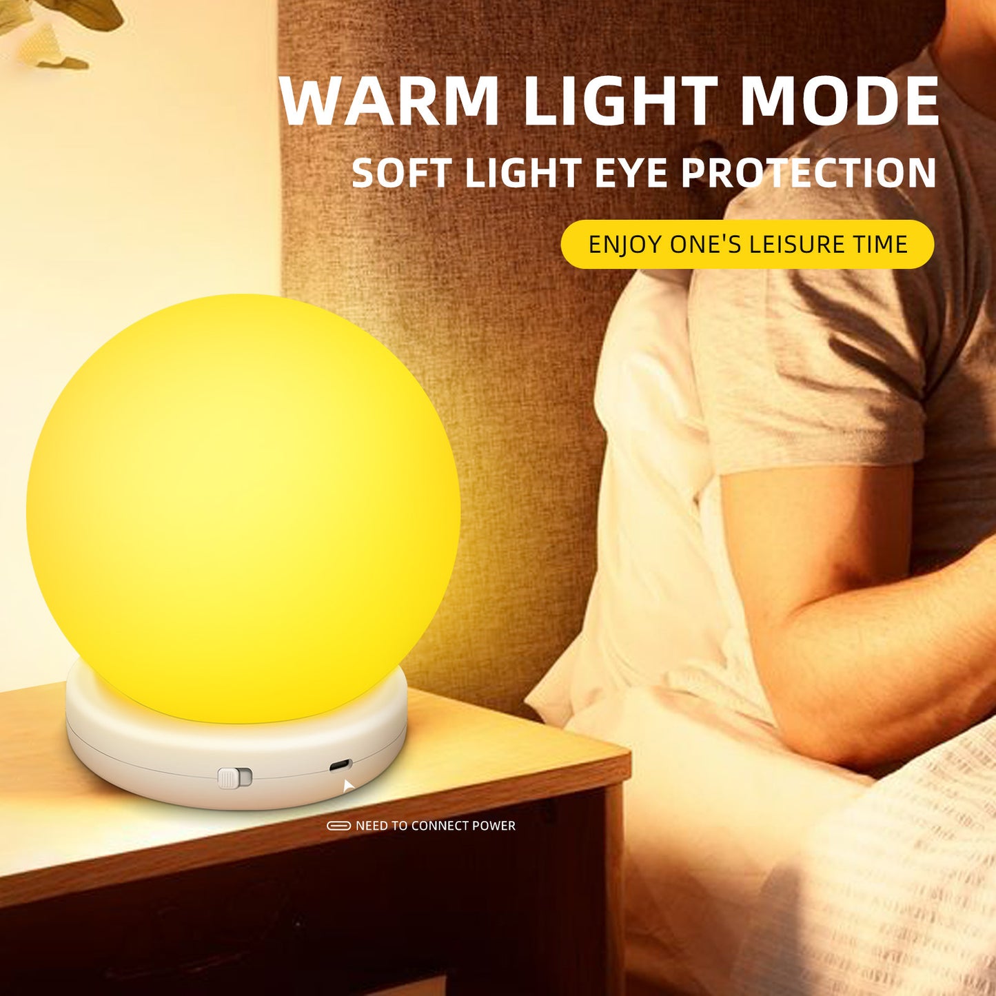 Magic Ball RGB Color Changing Ambient Bedside Night Light