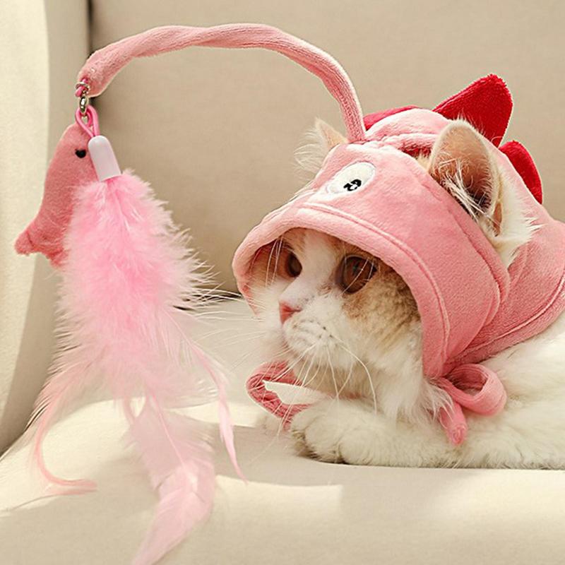 New Head Wearing Feather Funny Cat Toys