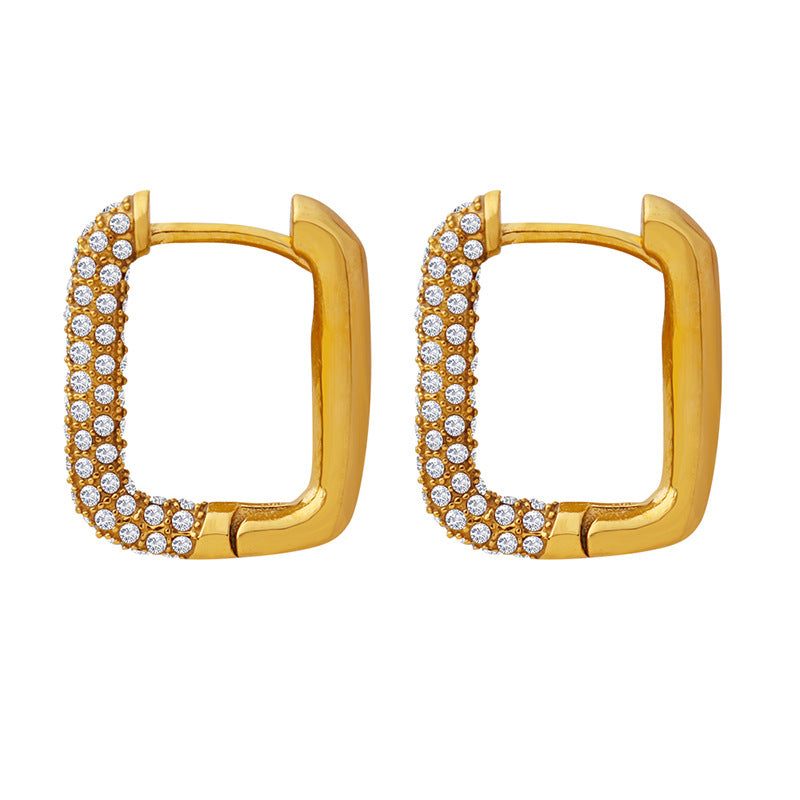 Titanium Steel Gold-plated Earrings