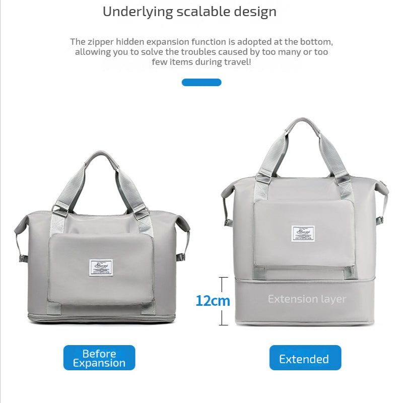 Women's Folding Travel Bags. Can be used as Backpack, Handbag, Shoulder Bag, Gym Bag, Weekender or Overnight Bag