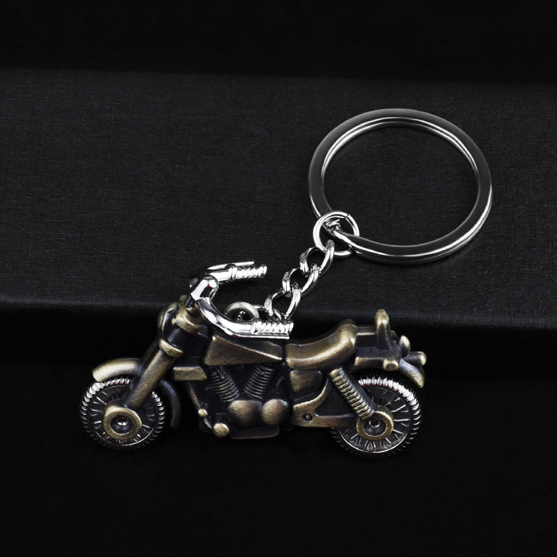 Retro 3D Motorcycle Keychain