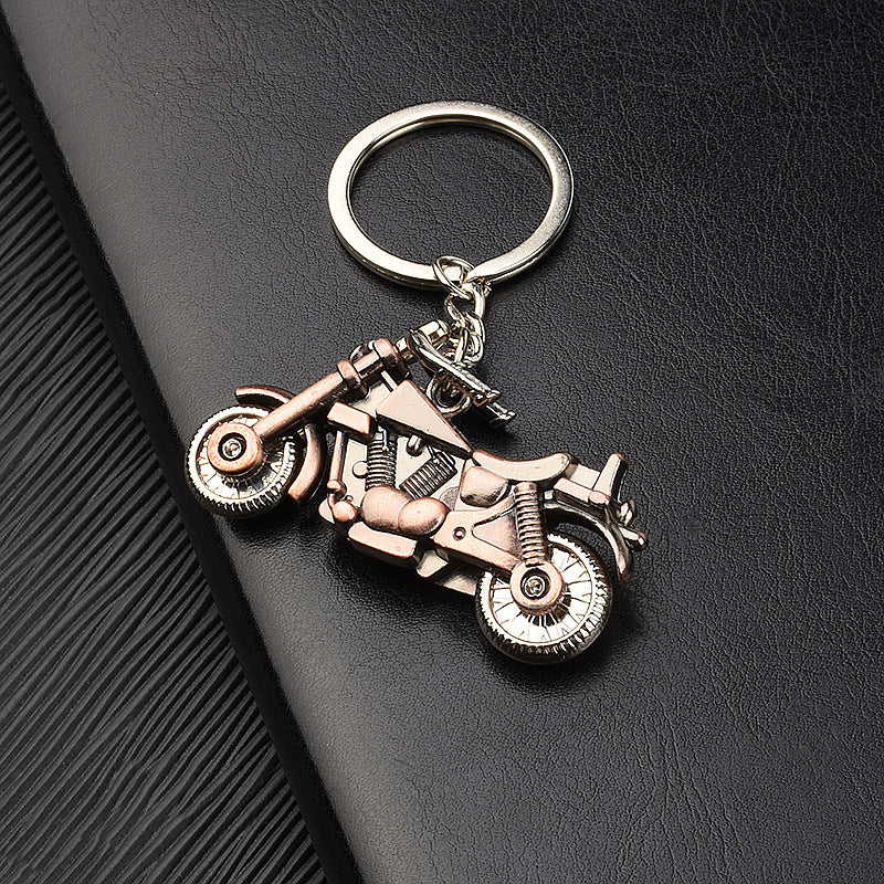 Retro 3D Motorcycle Keychain