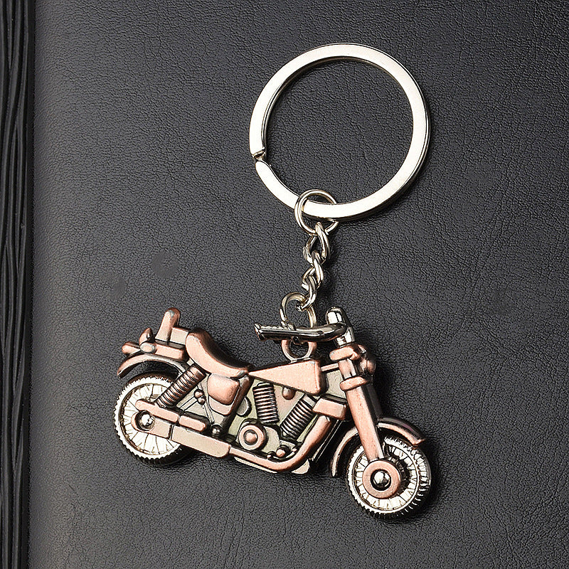 Retro 3D Motorcycle Keychain
