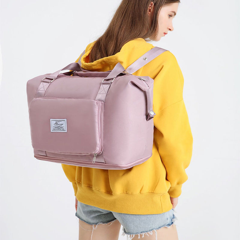 Women's Folding Travel Bags. Can be used as Backpack, Handbag, Shoulder Bag, Gym Bag, Weekender or Overnight Bag
