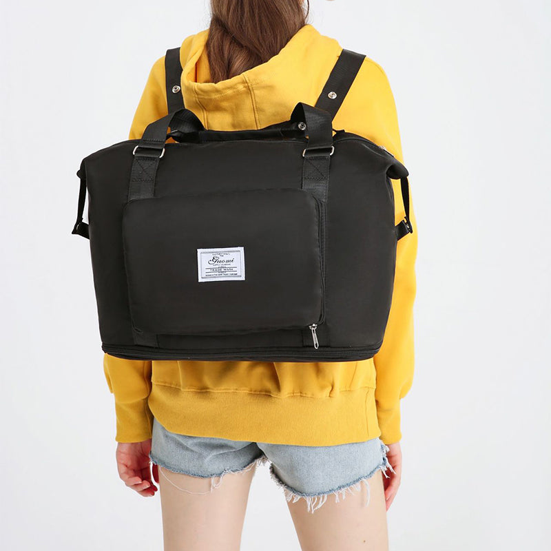 Women's Folding Travel Bags. Can be used as Backpack, Handbag, Shoulder Bag, Gym Bag, Weekender or Overnight Bag