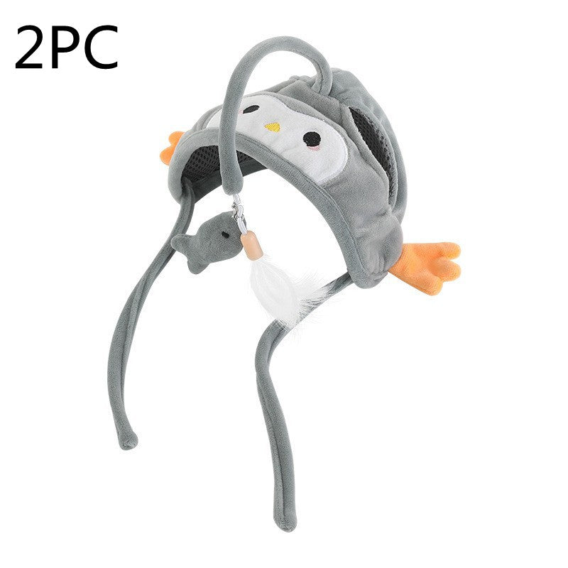 New Head Wearing Feather Funny Cat Toys