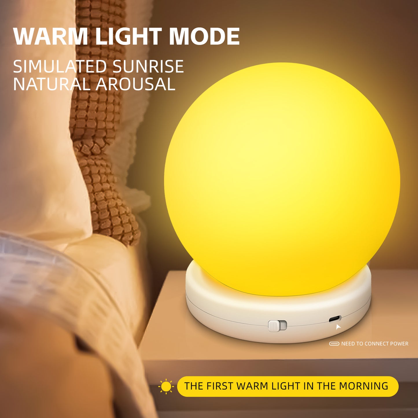 Magic Ball RGB Color Changing Ambient Bedside Night Light