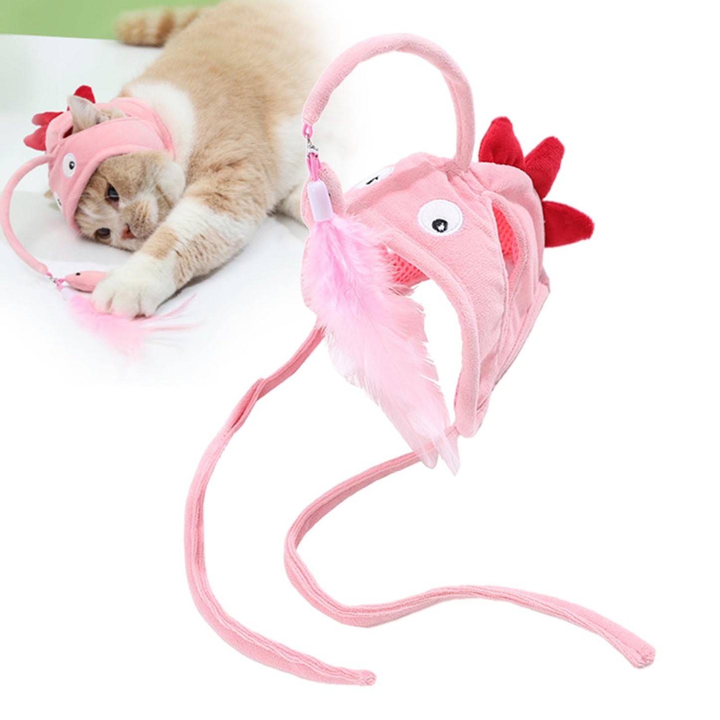 New Head Wearing Feather Funny Cat Toys