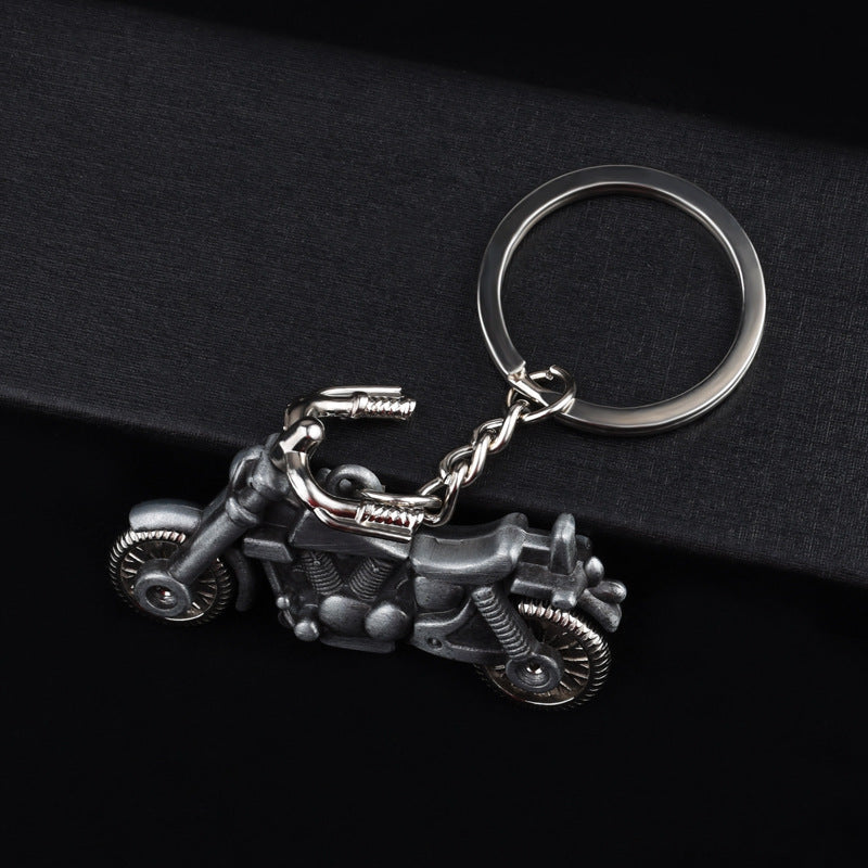 Retro 3D Motorcycle Keychain