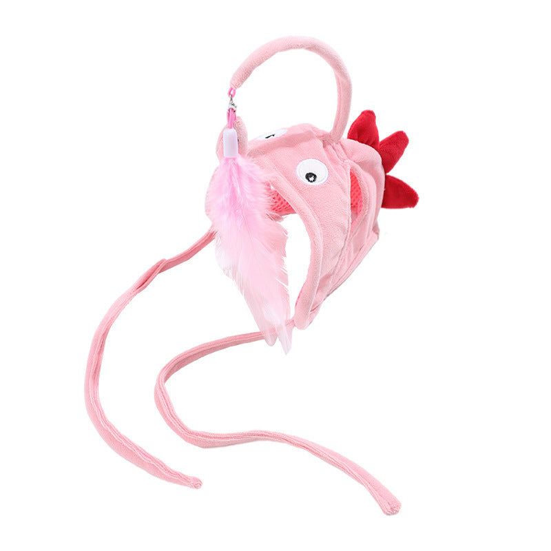 New Head Wearing Feather Funny Cat Toys