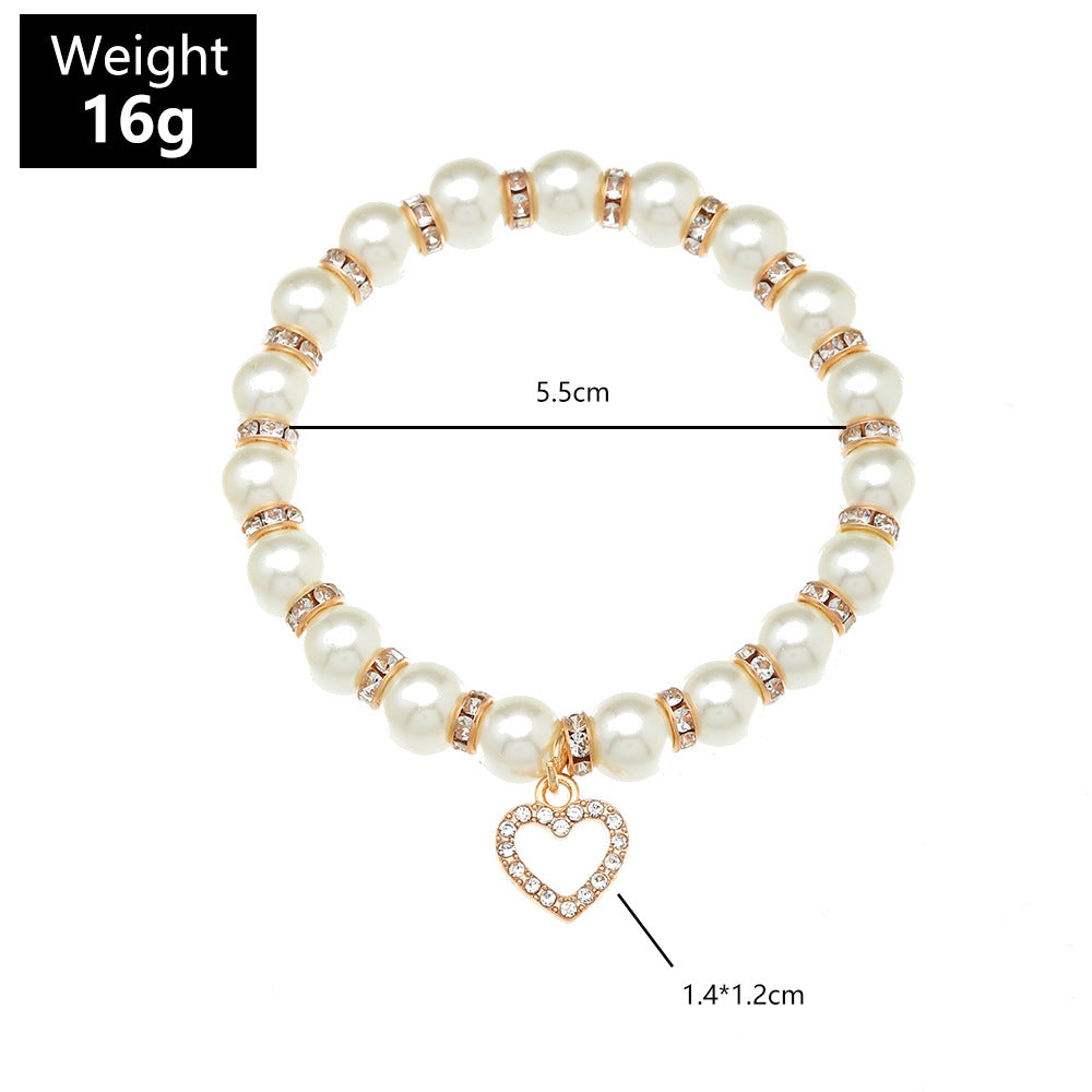Popular Temperament Imitation Pearl Alloy Spacer Bracelet