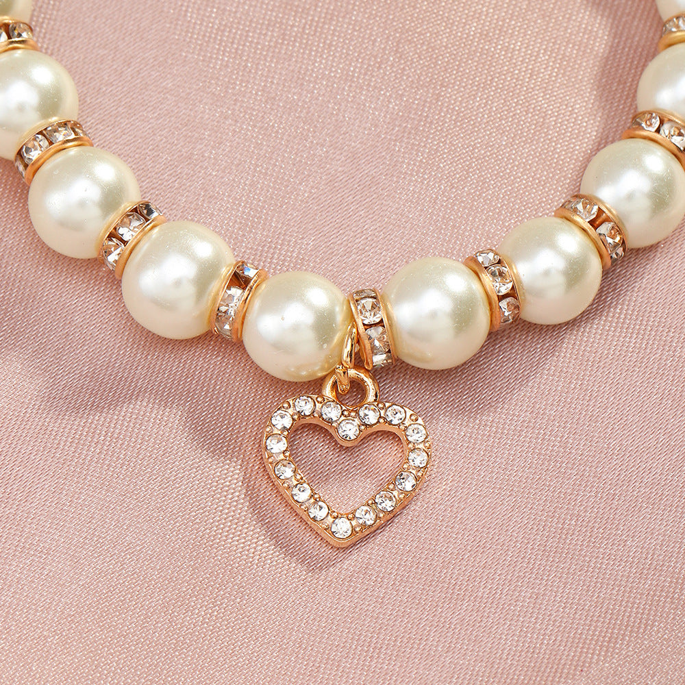 Popular Temperament Imitation Pearl Alloy Spacer Bracelet
