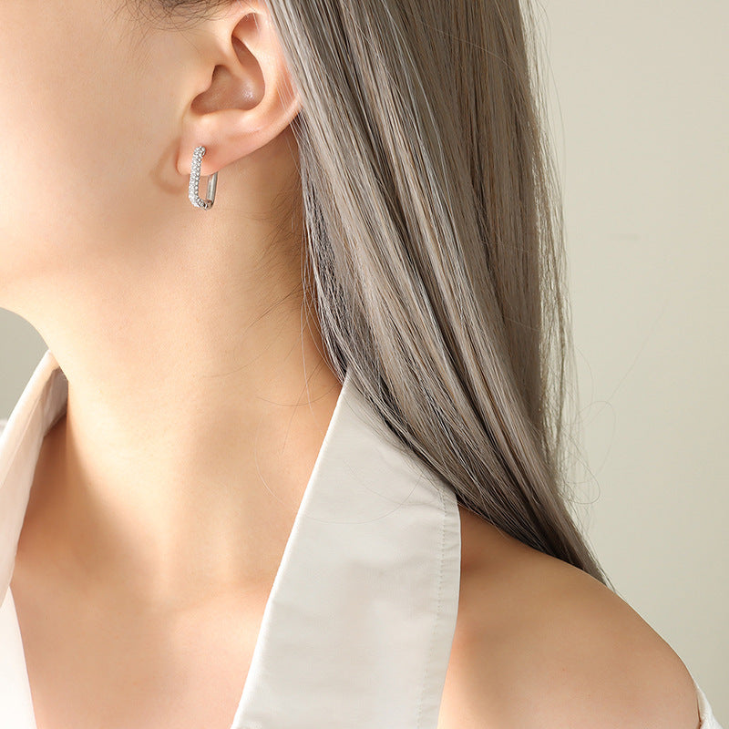 Titanium Steel Gold-plated Earrings