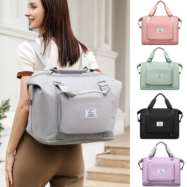 Women's Folding Travel Bags. Can be used as Backpack, Handbag, Shoulder Bag, Gym Bag, Weekender or Overnight Bag