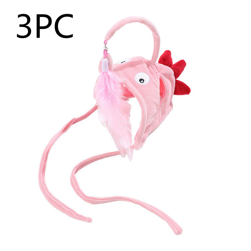 New Head Wearing Feather Funny Cat Toys