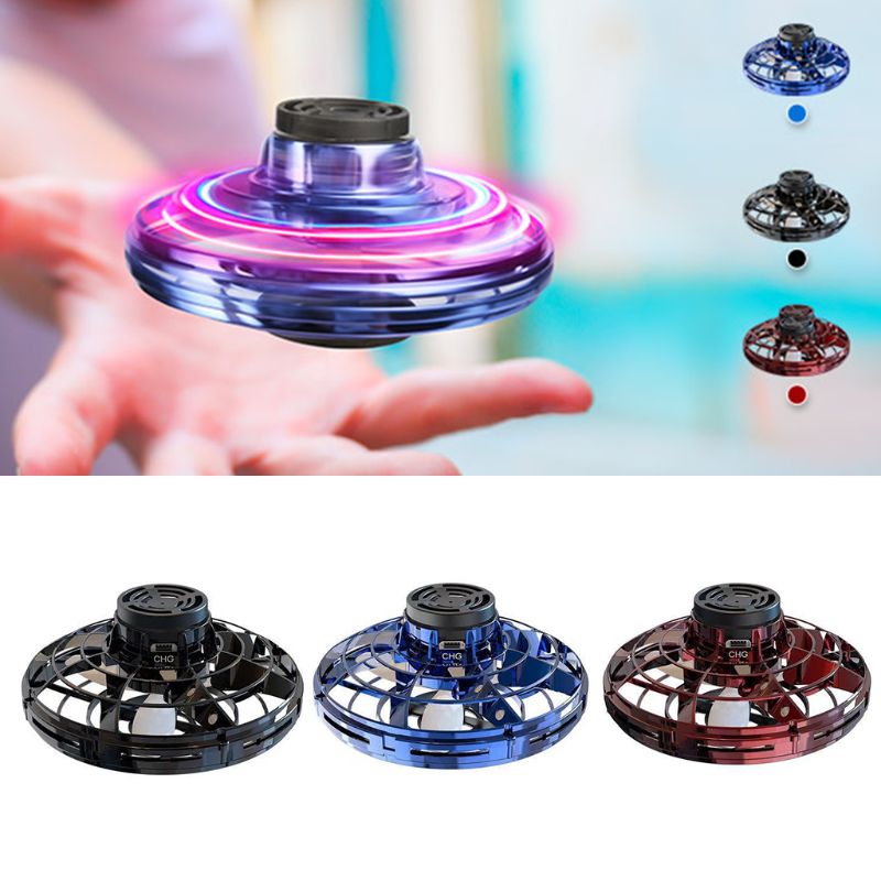 LED Flying UFO Spinner Drone Kids Toy