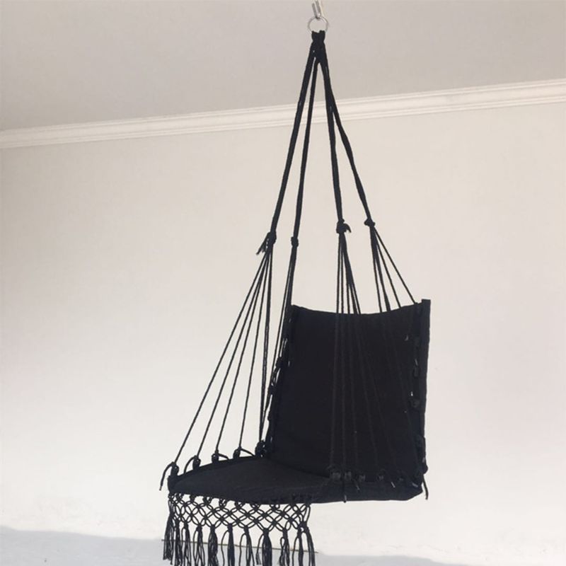 Hammock Chair Macrame Swing Hanging Cotton Rope Hammock Swing