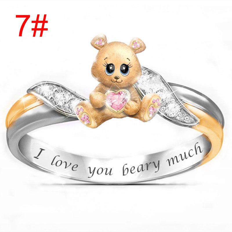 Teddy Bear Diamond Drop Oil Jewelry