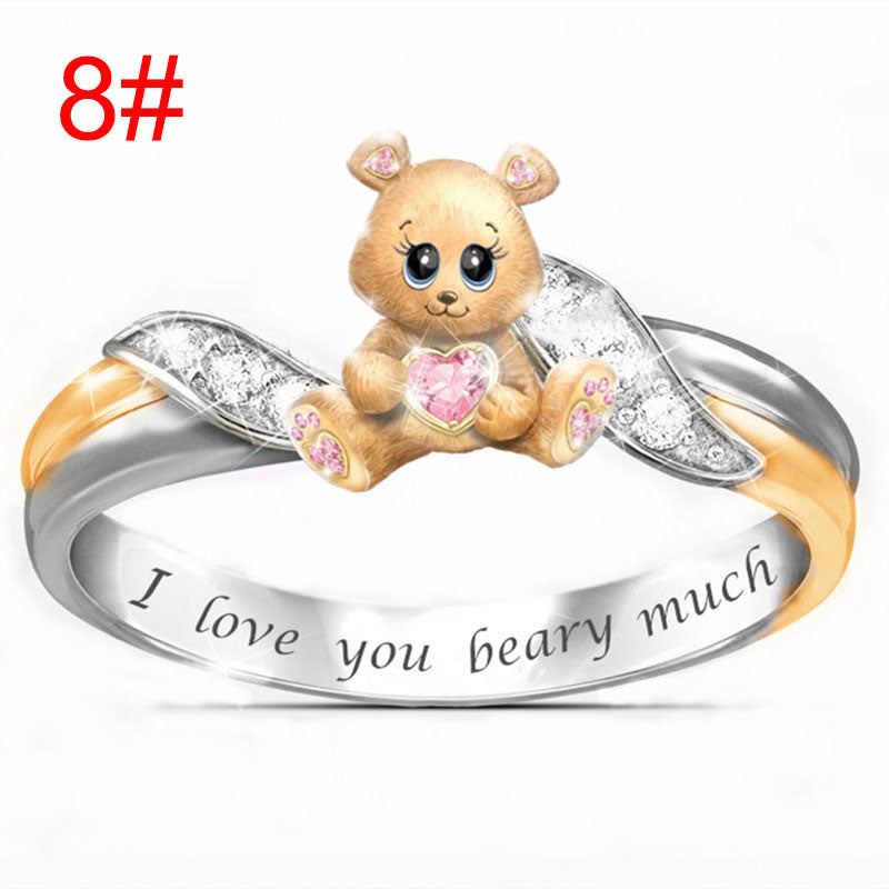 Teddy Bear Diamond Drop Oil Jewelry