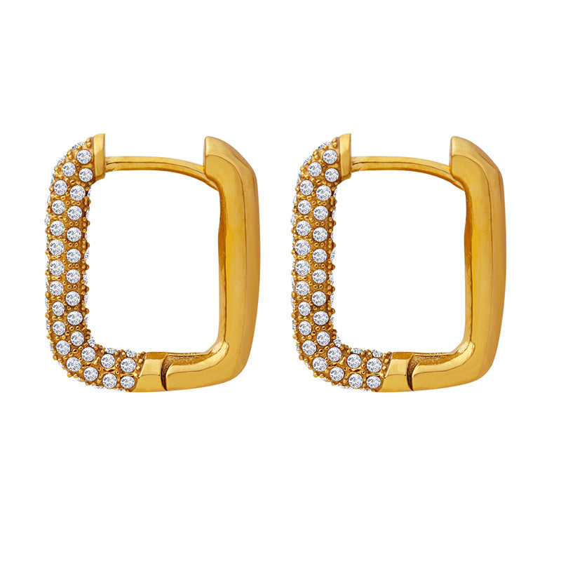 Titanium Steel Gold-plated Earrings