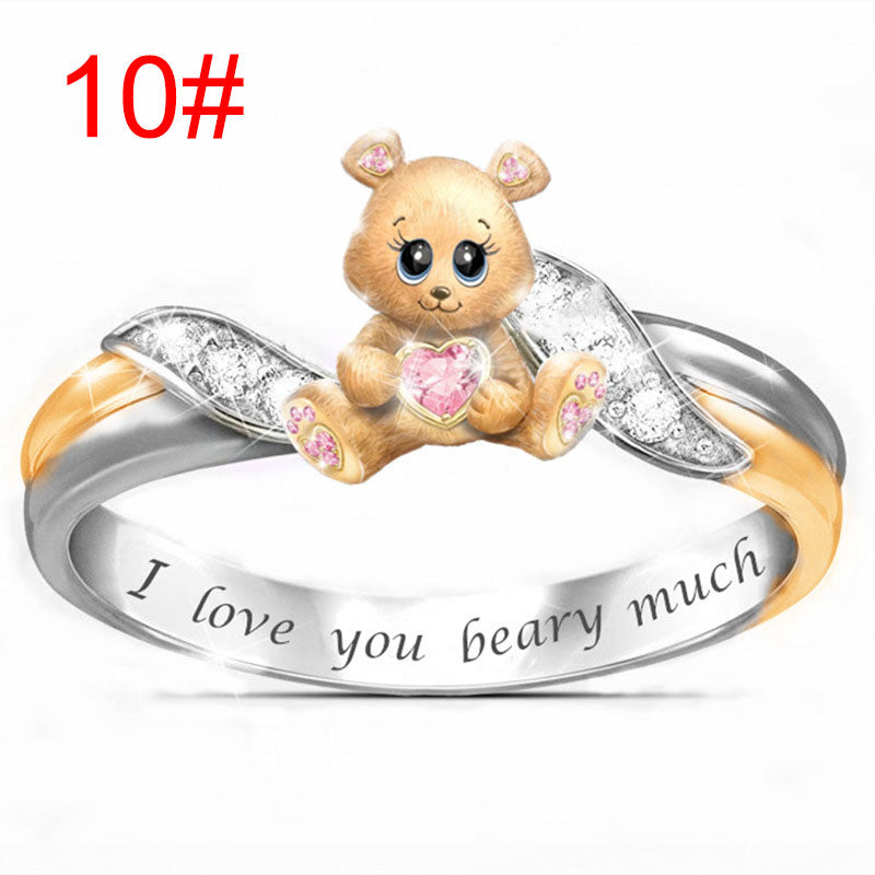 Teddy Bear Diamond Drop Oil Jewelry