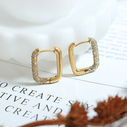 Titanium Steel Gold-plated Earrings