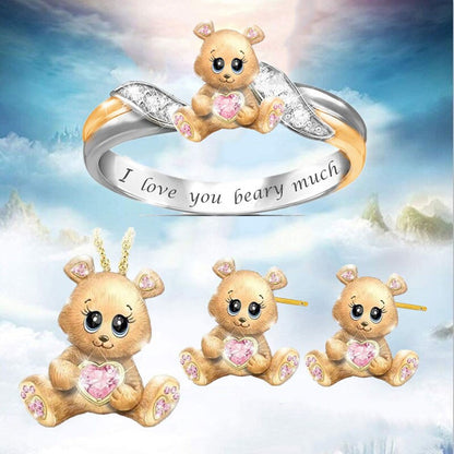 Teddy Bear Diamond Drop Oil Jewelry