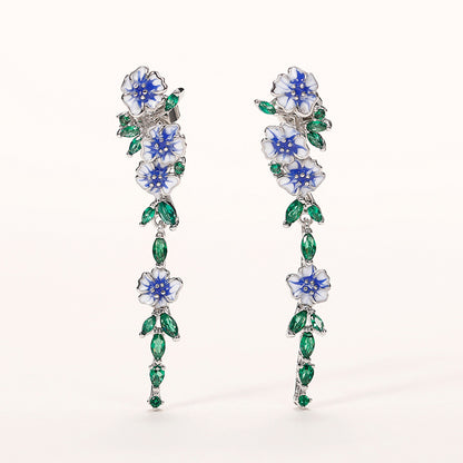 Natural Flower Long Earrings For Women