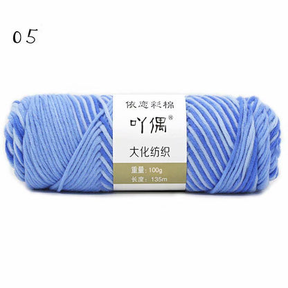 Gradient Milk Cotton Wool Hand-knitted Medium Thick Yarn