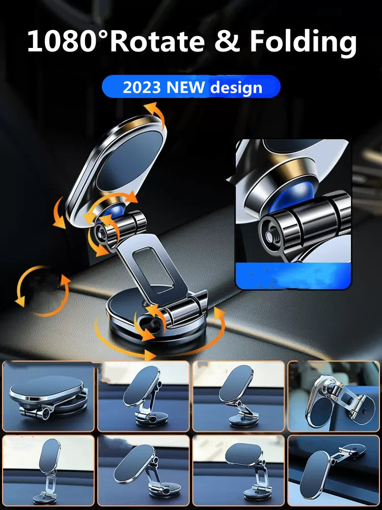 Rotate Metal Magnetic Car Phone Holder Foldable Universal Mobile Phone Stand Air Vent Magnet Mount GPS Support