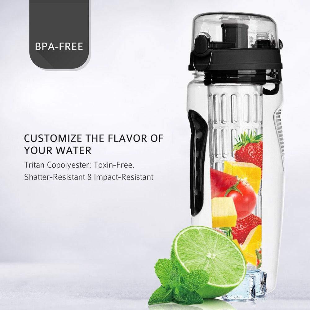 1000ml Plastic Sport Water Bottle With Fruit Infuser