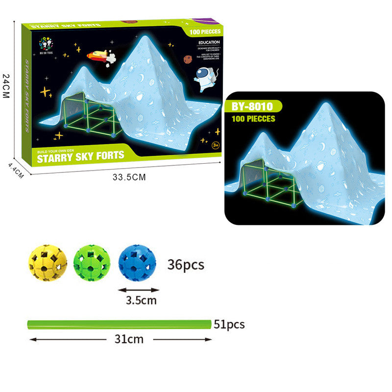 Disassembly And Assembly Of Luminous Building Blocks Luminous Tent Toy