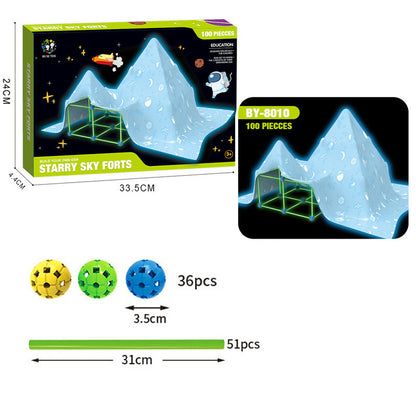 Disassembly And Assembly Of Luminous Building Blocks Luminous Tent Toy