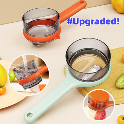 Multi-Function Fruit and Vegetable Peeler with Storage Cup